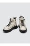 26K310-13 Genuine Leather Rubber Lace-Up Zippered High-Top Sports Boots for Women