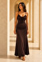 Degaje Collar Ring Detailed Maxi Dress - Brown