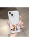 iPhone 15 Compatible Camera Protected Anti-Shock Aesthetic Print Patterned Transparent Silicone Case - 2