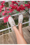 Romy Beige Leather Lace-Up Sneakers - 3