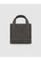 Black Linen Unisex Handbag