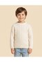 Boys Cream Knitted Cable Knit Pullover