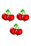 Rönesans Cherry Figured Foil Balloon 3 Pieces