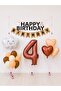 Happy Birthday Kraft Black Retro Balloon Set -4-