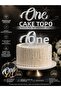 One Cake Decoration 1 Year Birthday Plexiglass Gold Silver Cake Top Lettering Decoration