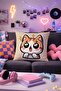 Wow Cat Throw Pillow Cover 43X43 Anime Game Movie Themed Decorative Pillowcase Double Sides Printed - 3
