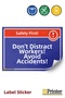 Don'T Disturb the Employee! Causing Accidents! Isg Warning Sign Sticker 25X35 cm