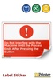 Kalendere Elle Paper Giving Notice Warning Sign Sticker 35X50 cm