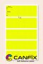 20X40 mm Phosphorescent Yellow Coding Label with 5 Side-By-Side Cutouts - 3