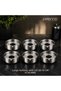 5 Pieces of Luxury Steel Ashtray with Round Lid; 10 Cm. - 2