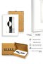 White Wooden Framed Abstract Geometric Pattern Painting - Black-White |   Huhu1186 - 2