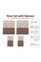 Brown - Cotton Non-Slip Wicker Woven Armrest Covering Maxi Sofa Cover (3+3+1+1) - 2