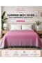 Double Woven Throw Blanket 200X250 cm Cotton Lightweight Premium Sofa Throw Tv Blanket Summer Bedspread
