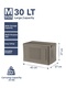 "Medium" Portable Organizer Box 30 Lt with Lid, Foldable, Stackable Multi-Purpose Storage Bin - 2