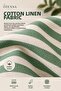 Striped Emerald Green Cotton Linen Throw Pillow Cover with Hidden Zipper, Double Sided, 1 Piece - 2