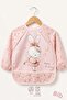 Long Sleeve Waterproof Baby Food and Activity Bib with Pockets - Ballerina Rabbit Pattern 6-24 Months