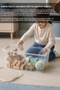2-Piece Decorative Storage Box - Baby Kids Room Organizer Toy Storage Organizer 30Lt Beige - 4