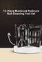 Electric Manicure Pedicure Set Set of Two 12 Pieces Nail Care File Prosthetic Removal - 2