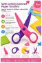 Pink Purple Paper Scissors 1 Piece Keyroad Plastic Blunt Tip Protected School Scissors Children's Scissors Preschool K