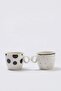 Black Polka Dot 2-Piece Porcelain Mug 230 Cc Tphaw26Tbk00014 - 2