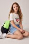 Ecru Plain Knitted Girl's T-Shirt Tkdss26Ts00079