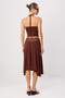 Brown Flat Fitted Thin Strap Skater Lace Detailed Stretch Knitted Bottom - Top Set Twoss26Au00247 - 4