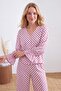 Pembe %100 Pamuklu Puantiyeli Müslin Dokuma Pijama Takımı THMAW26PT00178