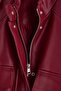 Bordo Oversize Kalıp Suni Deri Bomber İnce Ceket Mont TWOAW26MO00001 - 6