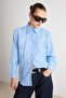 Mavi Oversize/Geniş Kesim Brode Gömlek TWOAW27GO00035