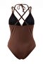 Brown V-Neck Bead Accessory Swimsuit Tbbss26Am00045 - 6
