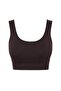 Kahverengi Seamless/Dikişsiz Destekli/Şekillendirici Kalın Askılı Örme Spor Sütyeni TWOAW23SS00019 - 7