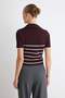 بلوزة أساسية مخططة باللون الرمادي*001-Grey Double Pack Striped Basic Blouse TWOSS26BZ00284 - 7