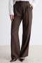 Açık Kahverengi Wide Leg/Geniş Paça Palazzo Pilili Dokuma Kumaş Pantolon TWOAW22PL0475 - 3