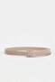 Black-Beige Double Pack Square Buckle Women's Belt Tedss24Ke00017 - 2