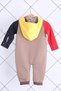 Baby Boy Children's Jumpsuit Fleece-Lined Thick Hooded and Pocketed 12644 - 7