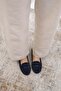 Capri Genuine Suede Navy Blue Color Women's Loafer Shoes - 9
