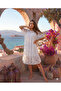 Women's White Sequin Embroidered Lace Dress