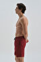 Burgundy Micro Medium Plain Swim Shorts - 4