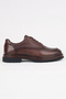 Brown 100% Genuine Leather Men's Classic Shoes with Orthopedic Soles Vt80