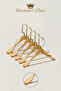 Business Class 50 Pieces 44 cm Gold Italian Hook Solid Wood Clothes Hanger Coat Hanger Jacket Hanger - 3