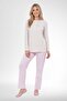 Mecit 6361 Pink 100% Cotton Large Size Women's Pajama Set - 2