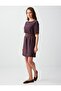 Acı Kahve Relaxed Fit Crew Neck Woven Mini Dress - 3