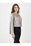 Beige Relaxed Fit Boat Neck Soft Textured Knitted Blouse - 4