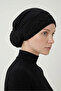 Black Instant Turban Hijab with Bun, Suitable for Medical Use - 2
