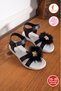 Girl's Velcro Summer Lightweight Comfortable Sole Children's Sandals Braided Soft Sandals (25-35)