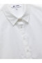 Cotton Classic Collar Short Balloon Sleeve Poplin Crop Shirt with Scallop Detail - 5