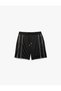 Lace-Up Waist Pocket Detailed Ribbed High Waist Sports Shorts - 3