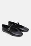 Jeremi Black Wrinkled Matte Short Heeled Ballerina Shoes - 6