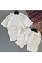 Men's Ottoman Fabric Crew Neck Summer T-Shirt Shorts 2-Piece Top and Bottom Set - 2