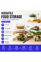 Fresh Oven-Safe Glass Rectangular Food Container 8-Piece Set with Airtight Leakproof Lids - 3